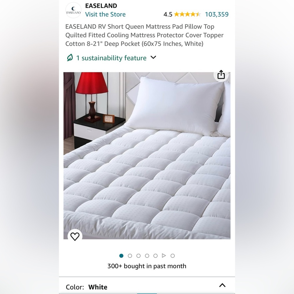 Brand new, Short queen RV mattress topper.